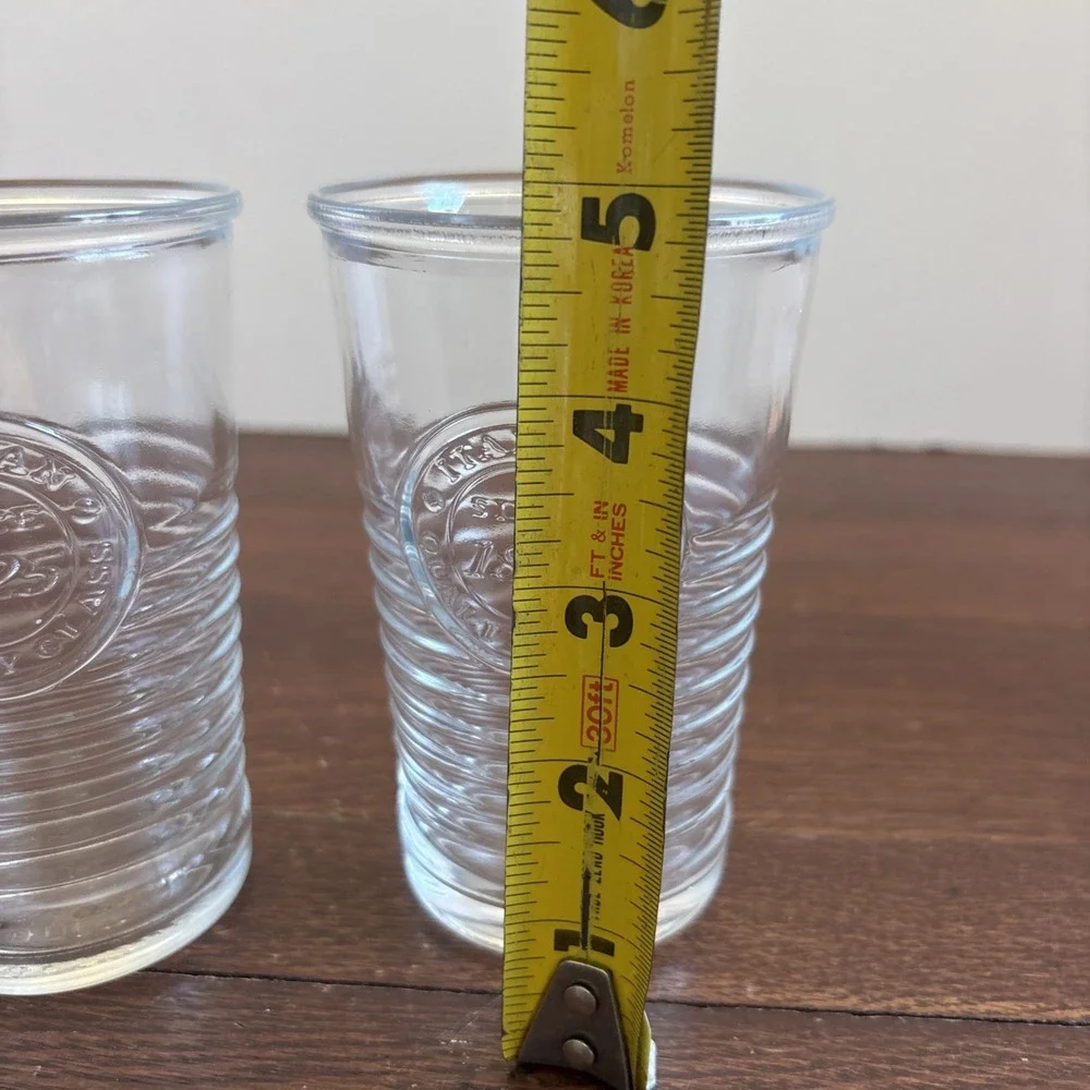 Tumbler Set Italy Bormioli Rocco Drinking Glasses Italian Set Of 2 Clear Vintage